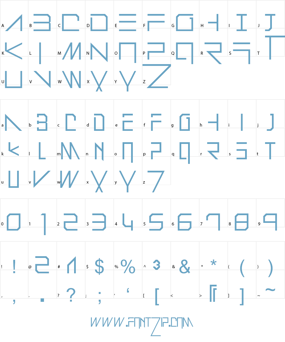 Drosé KXK Zero Font Character